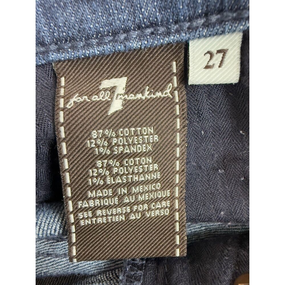 7 For All Mankind Women's Gwenevere Skinny Jeans Distressed Size 27 - Picture 6 of 12